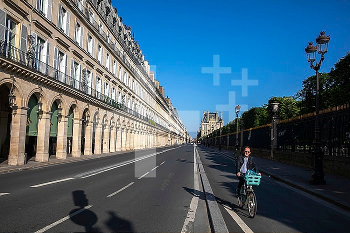 Paris, France. Rivoli street during the May 2020 lockdown.