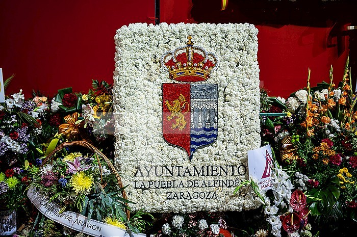 The Glass Rosary parade, or Rosario de Cristal, during the Fiestas del Pilar in Zaragoza, Spain