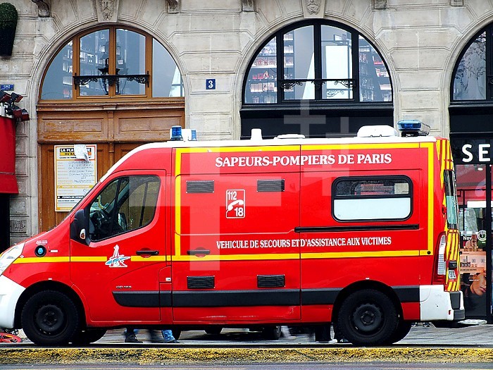 Paris firefighters intervention vehicle.